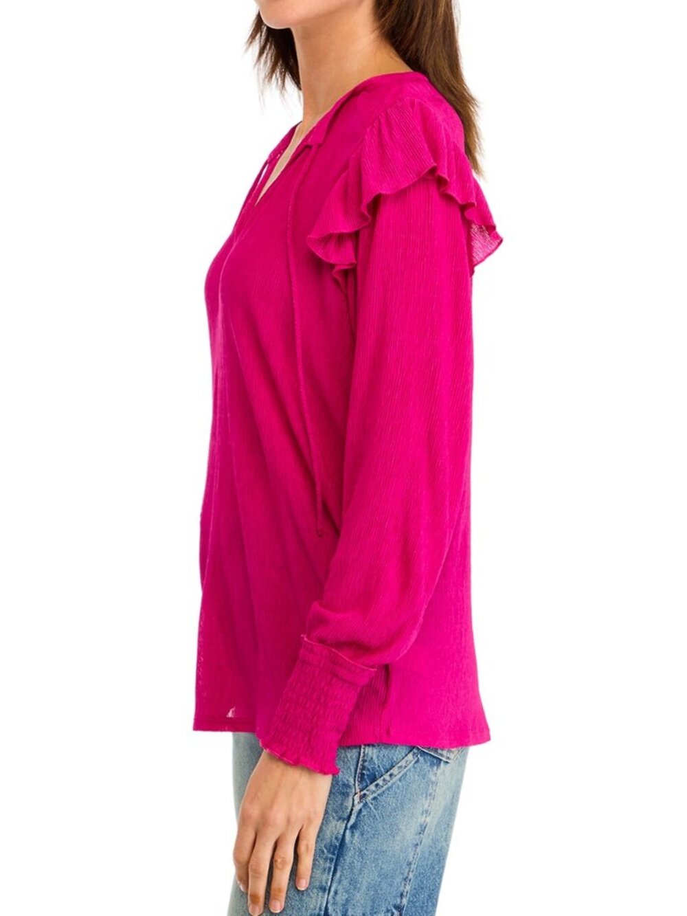 Wonderly Ruffle Shoulder Top - Picture 3 of 7